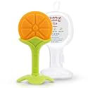 Silicone Baby Teether with Storage Box for Newborn Infant, Babies | Non-Toxic & BPA-Free | Baby Teething (Orange, Set of 1)
