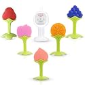 Teething Toys for Baby, 2PCS Silicone Teething Toy Training Baby Toothbrush teether chew Toy for Self-Soothing Organic Baby Teethers Massage Set for Newborn Infant, Babies Shower Gift