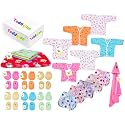 Toddylon New Born Baby Essentials Kit 28 Combo Set (0-6 Months) | Newborn Hospital Bag Kit | Baby Combo Set for New Born | Infant Dress &amp; Accessories Set | Ideal Gift for New Parents