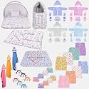 Toddylon 56 in 1 Baby Gift Pack - Newborn Products All-in-One Combo | Maternity Kit | Baby Shower Essentials | Clothes &amp; Bedding (0-6 Months, Multicolor)