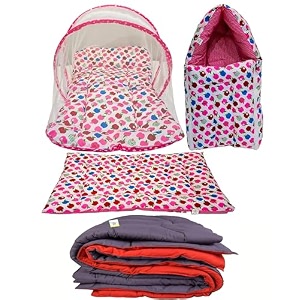 toddylon new born baby bedding set essentials combo set  4 in 1 combo pack  newborns kit for boys amp girls  hospital bag kit  06 months multicolor