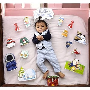 20 winter theme photo booth props  christmas season cards for kids  250 gsm cardstock  perfect for holiday photoshoot amp parties  snowflake amp winter design