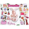 Makeup Photo Booth Props for Girls | 20+ Cosmetics Theme Cards for Kids Photoshoot | Birthday Party &amp; Baby Shower Decorations | Fun Selfie Props Kit | Premium Cardstock