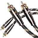 TODN 1.5ft Audiophile OCC Stereo RCA Cables Dual Shielded for HiFi Audio