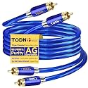 TODN 6.5ft HiFi RCA Cables with Silver-Plated-OCC Core and Triple Shielded