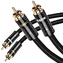 TODN 6.5ft HiFi Silver-Plated RCA Audio Cables Audiophile Dual Shielded