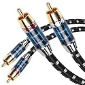 TODN OCC RCA Cables 3ft HiFi Stereo Shielded Audio Cord for Audiophile