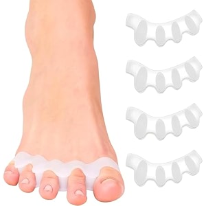 toe separator for feet toe spacers correct toes yoga silicone hammer toe corrector for women amp men correct toe straighteners for overlapping toes toe separator1 pair 2 pcs white