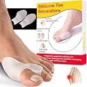 Toe Separator for Feet Toe Spacers Correct Toes Yoga Silicone Hammer Toe Corrector for Women & Men Correct Toe Straighteners for Overlapping Toes (Toe Separator,1 PAIR (2 PCS)) (TOE CORRECTOR)