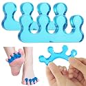 Toe Separator for Feet Toe Spacers Correct Toes Yoga Silicone Hammer Toe Corrector for Women &amp; Men Correct Toe Straighteners for Overlapping Toes (Toe Separator,1 PAIR (2 PCS)) (BLUE)