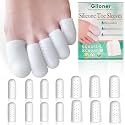 Toe Sleeves Toe Protectors for Women,14Pcs Gel Toe Caps Sleeves to Pain Relief for Ingrown Toenails,Blisters,Calluses,Toenail Loss.Toe Protectors 2 Size 8S+6M
