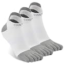 Toe Socks for Men and Women Athletic Running Coolmax Five Finger Ankle/Quarter Socks Breathable Lightweight, 3 Pairs