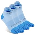 Toe Socks for Men and Women Athletic Running Coolmax Five Finger Ankle/Quarter Socks Breathable Lightweight, 3 Pairs