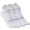 Toe Socks for Men and Women Athletic Running Coolmax Five Finger Ankle/Quarter Socks Breathable Lightweight, 3 Pairs