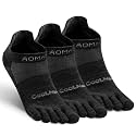 Toe Socks for Men and Women Athletic Running Coolmax Five Finger Ankle/Quarter Socks Breathable Lightweight, 3 Pairs