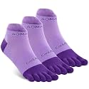 Toe Socks for Men and Women Athletic Running Coolmax Five Finger Ankle/Quarter Socks Breathable Lightweight, 3 Pairs
