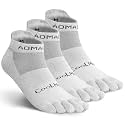 Toe Socks for Men and Women Athletic Running Coolmax Five Finger Ankle/Quarter Socks Breathable Lightweight, 3 Pairs
