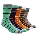 TOEJYJ Mens Fun Dress Socks, Pattern Funny Casual Socks Pack, Colorful Striped Cotton Novelty Socks Size 10-13