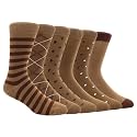TOEJYJ Mens Fun Dress Socks, Pattern Funny Casual Socks Pack, Colorful Striped Cotton Novelty Socks Size 10-13