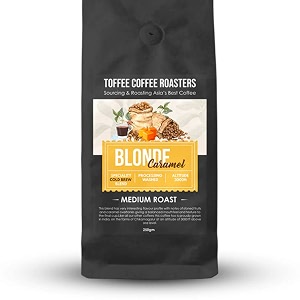 toffee coffee roasters  blonde caramel coffee medium roast 250 g  grind french press speciality blend 100 arabica  speciality coffee  freshly roasted