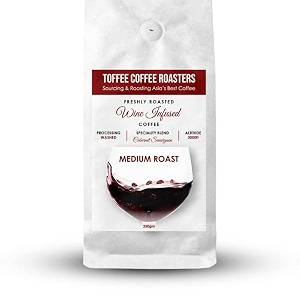toffee coffee roasters  wine barrel aged medium roast 250 g  grind hario v60 barrel aged 100 arabica  speciality coffee  freshly roasted
