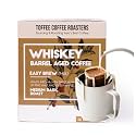 Toffee Coffee Roasters | Easy Brew (Hot Brew) Coffee | Single Malt Whiskey Barrel Aged Grounded Coffee | Pack of 12 Sachets | Pour Over | Medium Dark Freshly Roasted |Notes: Fine malt &amp; Green Apple