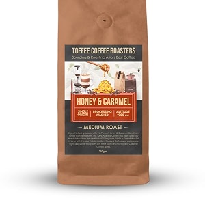toffee coffee roasters  honey and caramel coffee medium roast 500 g  grind turkish coffee speciality blend 100 arabica  speciality  freshly roasted