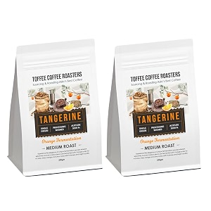 toffee coffee roasters  tangerine orange fermented coffee  100 arabica  medium roast  notes orange and citrus notes  grind turkish coffee freshly roasted  500 gm