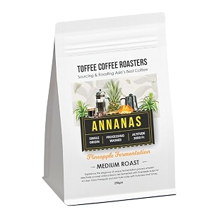 toffee coffee roasters  tangerine orange fermented coffee  100 arabica  medium roast  grounded coffee notes orange and citrus notes  grind drip over freshly roasted  250 gm