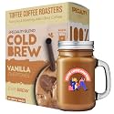 Toffee Coffee Roasters Vanilla Cold Brew Bags | Free Mason Jar | Pack of 3 Bags | Makes 12 Cups of 100% Arabica Coffee, ?180 Grams