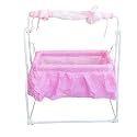 Tofo New Born Baby Swing Cradle With Hidden Wheels And Smooth Swing Funcion (No Noise) (Pink) - Metal