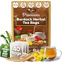 TOG999 Burdock Root Tea Bags, Herbal Burdock Tea, Caffeine-Free, 40 Count