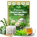 TOG999 Moroccan Mint Tea Bags, Spearmint Green Tea, Gluten-Free, 30 Count