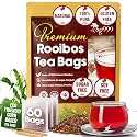 TOG999 Red Rooibos Tea Bags, Rooibos Herbal Tea, Caffeine-Free, 60 Count