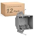 Togalonn 2-Gang PVC New Work Outlet Box, Electrical Outlet Box for New Construction, 32 Cubic Inch, UL Listed, 12 Pack