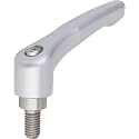 Toggle Clamp Lever Size 4 M12x50 – Zinc Silver Metallic: Stainless Steel, Pack of 1, k0123.4123x50
