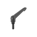 Toggle Locking Lever – Size 3 Plastic Male Thread M10 x 30 – Black/Grey – Component Pack of 1) – k0269.3101x30