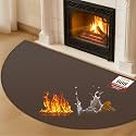 TOHONFOO Fireplace Mat for Home Protection, 3' x 2' x 0.04'', Brown