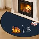 TOHONFOO Fireplace Mat for Home Protection, 3'6'' x 2' x 0.04'', Blue