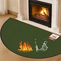 TOHONFOO Fireplace Mat for Home Protection, 3'6'' x 2' x 0.04'', Green