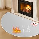 TOHONFOO Fireplace Mat for Home Protection, 4'11'' x 2'8'' x 0.04'', Grey