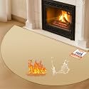TOHONFOO Fireplace Mat for Home Protection, 4'11'' x 2'8'' x 0.04'', Khaki