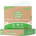 Toilet Bowl Cleaner Strips 60 Count, Unscented Eco-friendly, Non-toxic, Septic Safe, Removes Odors & Stains, Plastic-free, Natural Toilet Bowl Cleaner for Quick and Easy Cleaning