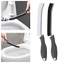 Toilet Brush, 2 Pcs Bathroom Cleaning Brush, Gap Scrub Brush with Hanging Hole, Multifunctional Hard Bristle Crevice Cleaning Brush, Cleaner Tools for Sinks, Tub, Shower, Tile, Toilet Seat (2, Grey)