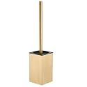 Toilet Brush and Holder Set Freestanding KWQKEM Modern Toilet Bowl Cleaners Brush and Holder with Lid 304 Stainless Steel (Brushed Gold)