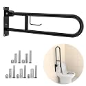 Toilet Grab Bar 32 Inch, YuanDe Flip Up Grab Bar with Paper Holder