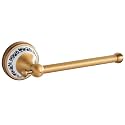 Toilet Paper Holder, Bathroom Toilet Paper Roll Holder Antique Bronze Brass Wall Mounted Bathroom Hardware Accessories,Porcelain Design