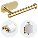 JOPOFI Toilet Paper Holder - Adhesive Toilet Paper Holder - Brushed Gold
