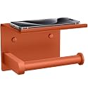 Toilet Paper Holder with Shelf Wall Mounted Toilet Paper Roll Dispenser