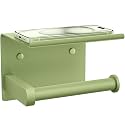 Toilet Paper Holder with Shelf Wall Mounted Toilet Paper Roll Dispenser